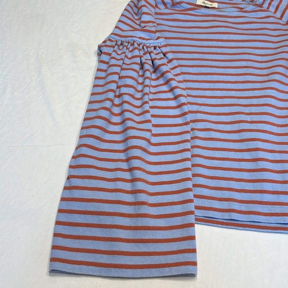 Madewell Shirred sleeve Sailor Top size Medium - Picture 4 of 6